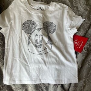 White Mickey Mouse Kids T-Shirt by Disney